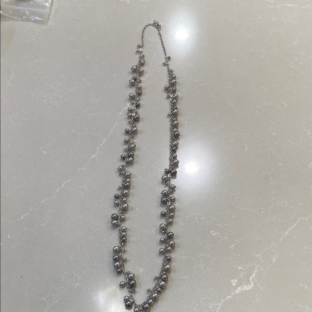 Banana Republic Silver Beaded Necklace